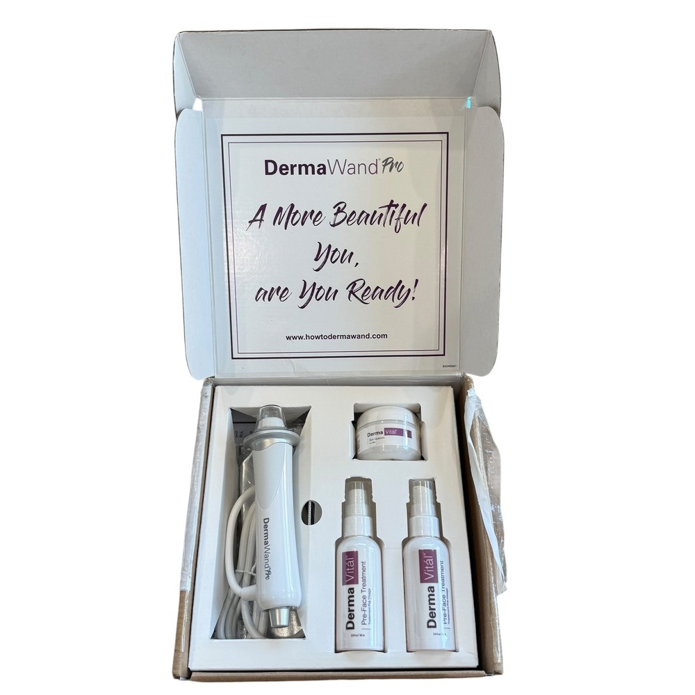 DermaWand Pro Anti-Aging Skin Care System Kit with Derma Vital Treatments NEW